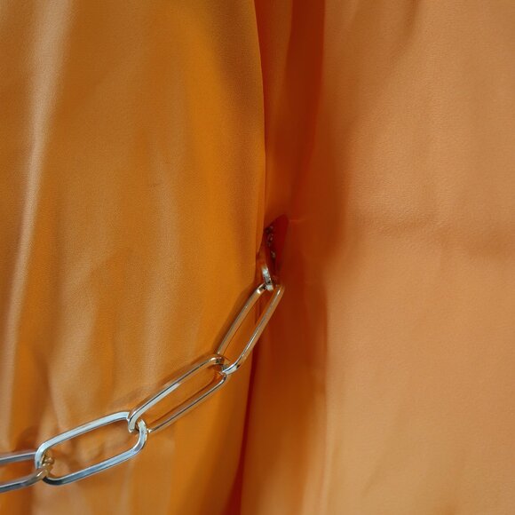 Taller Marmo Orange Halter Chain Belt Sleeveless Halter Tunic Top L COLOR - Picture 8 of 9